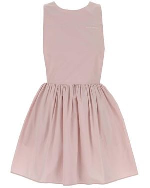 Miu Miu Poplin Mini Dress - Pink
