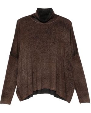 Avant Toi Ultralight Cashmere Turtle Neck Jumper - Brown