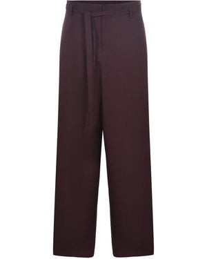 Alysi Pants Made Of Wool - Purple