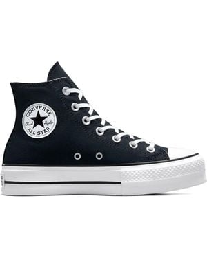 Converse Sneaker Chuck Taylor All Star Platform Nero/Bianco/Bianco - Blau