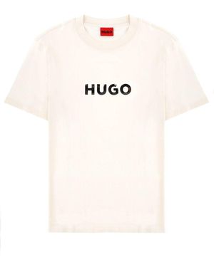 HUGO Powder Cotton T-Shirt - Natural