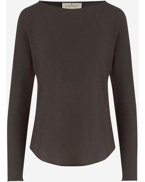 Bruno Manetti Pull En Lin Et Coton - Marron