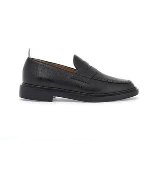 Thom Browne Leder -Ladung - Schwarz