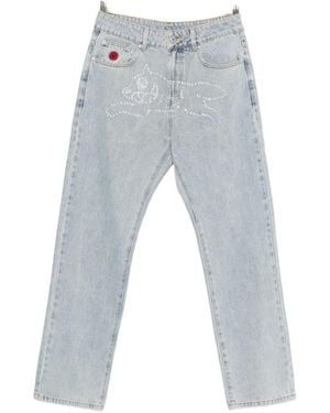 ICECREAM Crystal Running Dog Denim-Jeans - Grau