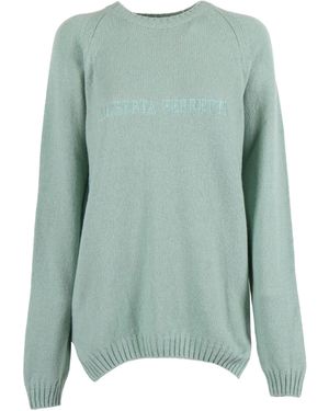 Alberta Ferretti Refined Cashmere And Wool Knit Sweater - Grün