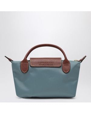 Longchamp Le Pliage Original Eucalyptus Clutch Bag - Blue