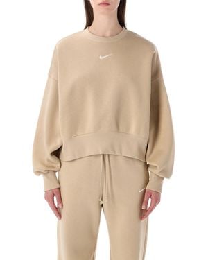 Nike Phoenix Fleece Oversized Sweatshirt - Natural