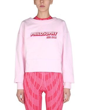 Philosophy Di Lorenzo Serafini Boat Neck Sweatshirt - Pink