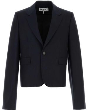 Loewe Midnight Wool Blazer - Blue