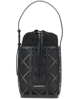 Emporio Armani Exclusive Exklusive Beuteltasche aus Leder von Emporio Armani - Schwarz