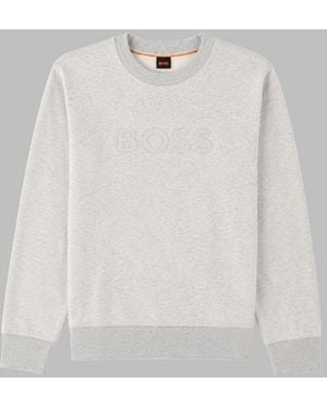 BOSS Felpa "We Logo" Relaxed Fit - White