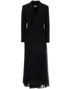 Maison Margiela Crepe And Twill Blazer Dress - Black