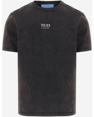 11 11 L.U.C.K. T Shirt - Nero