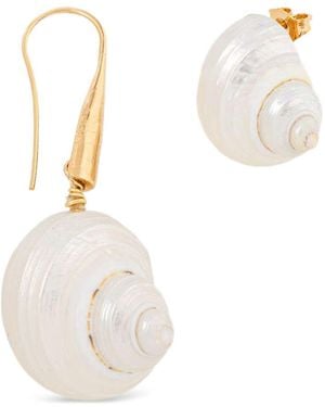 forte_forte Schelp Oorbellen - Wit