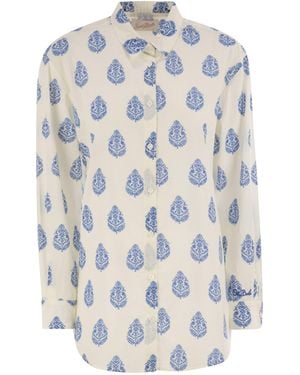 Mc2 Saint Barth Brigitte -Hemd mit Paisley -Muster - Blau