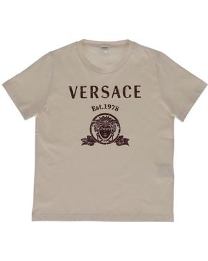 Versace Camiseta Jersey + St. Varsity - Gris