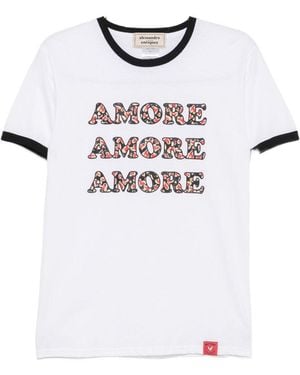 ALESSANDRO ENRIQUEZ Amore Katoenen T-shirt Met Print - Wit