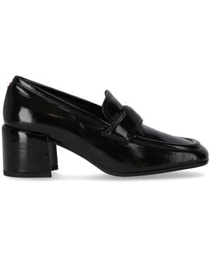 Halmanera Glaze Heeled Loafer - Black