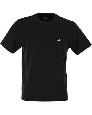 C.P. Company Cotton T -Shirt mit Logo Patch - Schwarz