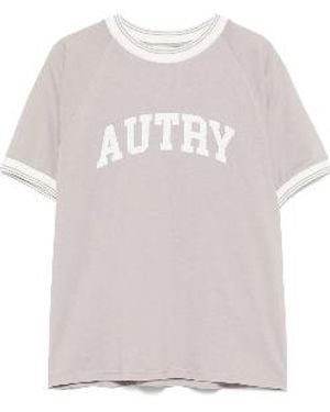 Autry T-Shirt mit kurzen Ärmeln, Grau - Weiß