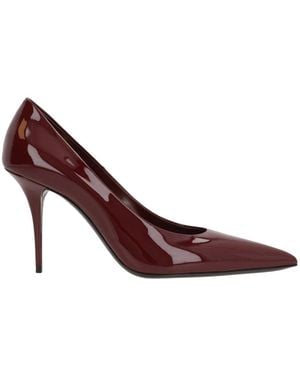 Saint Laurent Norma Leather Pumps - Purple