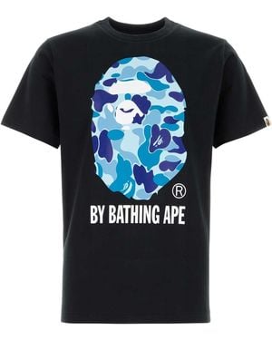 A Bathing Ape Cotton Abc Camo T Shirt - Black