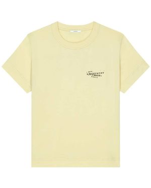 Givenchy Camiseta De Algodón Con Estampado De - Amarillo