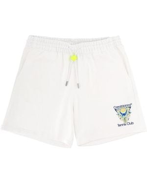 CASABLANCA Graphic Shorts - White