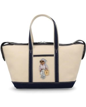 Polo Ralph Lauren Mini Tote Bag Bear - Natural