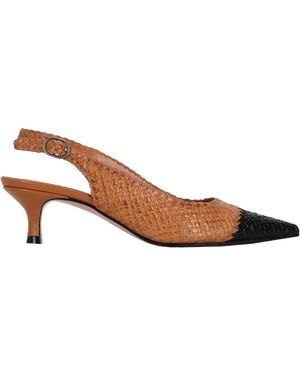 LA ROSE Carol Geweven Pumps - Bruin
