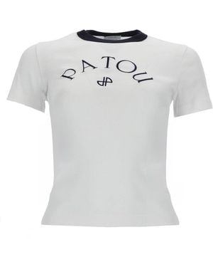 Patou Fitted T-Shirt With Logo - Gray