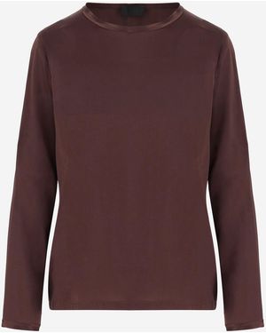F.it Stretch Silk Jumper - Brown