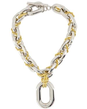 Rabanne Ketting Aluminium Zilver/goud - Metallic