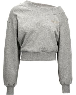 The Attico De Attico Crossed Logo Sweatshirt - Grijs