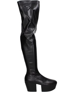 Prada Platform Thighhigh Boots - Black