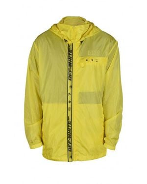 Off-White c/o Virgil Abloh Windbreaker With Iconic Logo Accents - Yellow