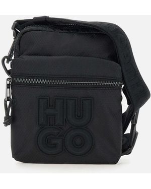 HUGO Malick Recycled Shoulder Bag - Black