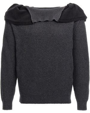 Y. Project 'Zip Insert High Neck' Pullover - Grau