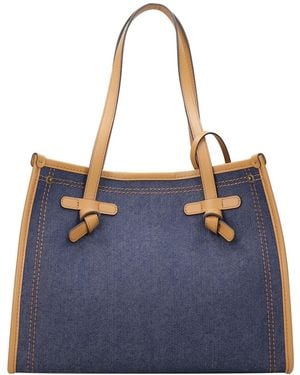 MARCELLA Borse Denim+Pelle - Blu