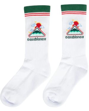 CASABLANCA Sokken Met Logo - Wit