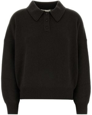 Lisa Yang Dark Cashmere Etta Polo Shirt - Black