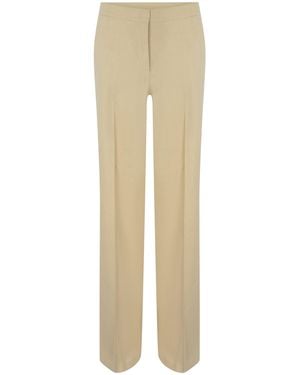 Pinko Trousers "Jacopone" Made Of Linen Blend - Natural