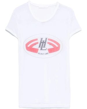 Helmut Lang T-Shirt Mit Logo-Print - Pink