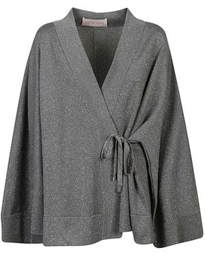 Circus Hotel Viscose Short Kimono - Grey