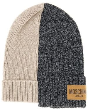 Moschino Wool Cap With Logo - Grey