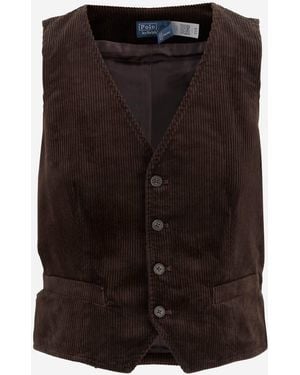 Polo Ralph Lauren Cotton Corduroy Waistcoat - Black