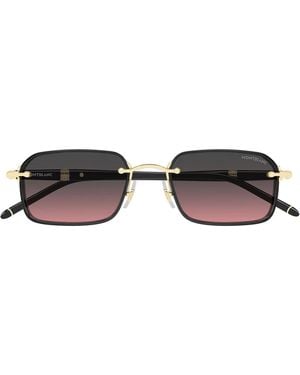 Montblanc Sonnenbrille MB0483 S 003 Schwarz/Grau Lila Herren - Braun