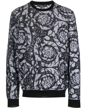 Versace Barockhemd Silhouette - Grau