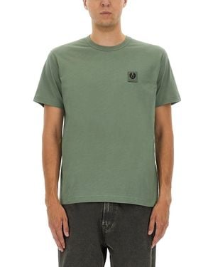 Belstaff T-Shirt With Logo Patch - Green