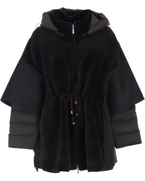 Moorer Raja Schaffell- und Daunenjacke - Schwarz